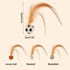 Cat Ball Toy Rubber Balls Bounce with Feathered Interactive Plaything for Cats Indoor Cat Toy Playful Pet Toy Durable Cat Toys