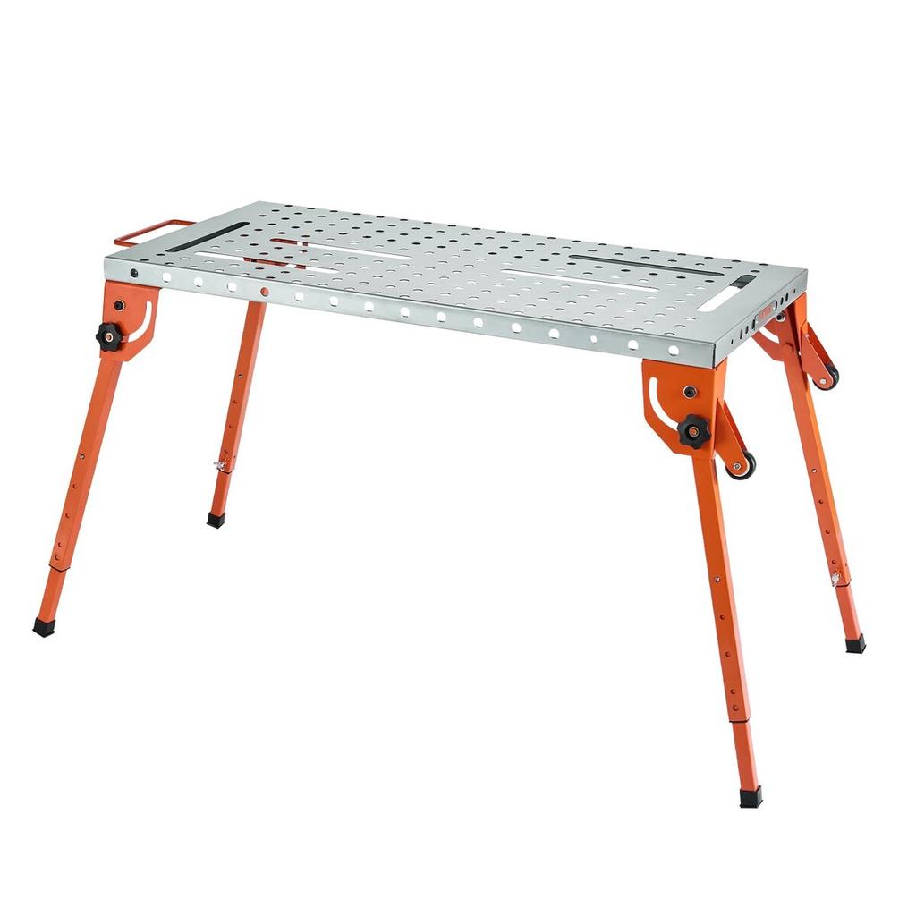 Las Tafel 44" x 21" 500LBS Opvouwbare Werkbank met 4-Niveaus Verstelbare Hoogte
