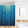 Sea Animals Shark Shower Curtain Ocean Dangerous Predator Wild Nature Underwater World Fabric Home Bathroom Decor Set With Hooks