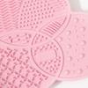 Makeup Brush Cleaning Mat Portable Cosmetic Foundation Eyebrow Brushes Gel Cleaning Pad Makeup Tools Silicone Scrub Board 1 Sold