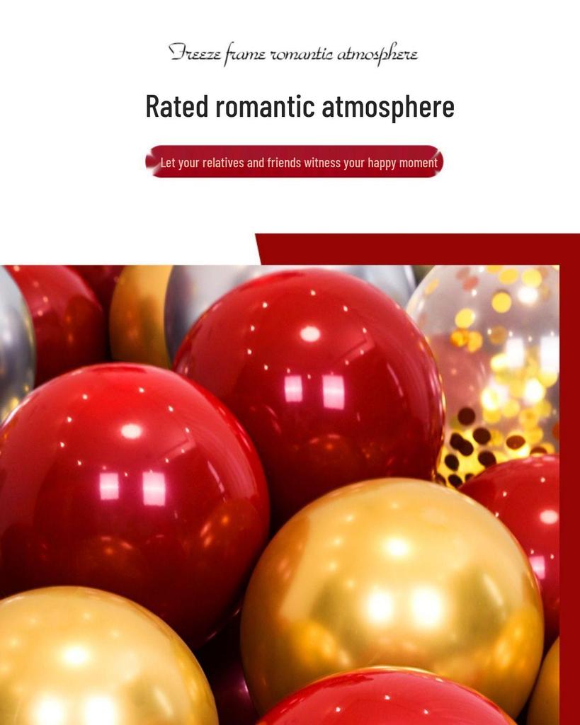 Complete Wedding Room Decoration Set: Balloons & Accessories for Bride's and Groom's Sides