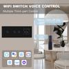 BSEED  Wifi Double 1/2/3Gang Touch Switches Smart Life Alexa Control Plus Normal Wall Power Socket EU Standard Glass Panel 228mm