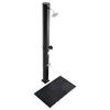 35L Solar Heated Shower, 195cm Showerhead Height Outdoor Shower, with Floor Kit & Foot Faucet, Hot & Cold Water Adjustment, Freestanding for Backyard