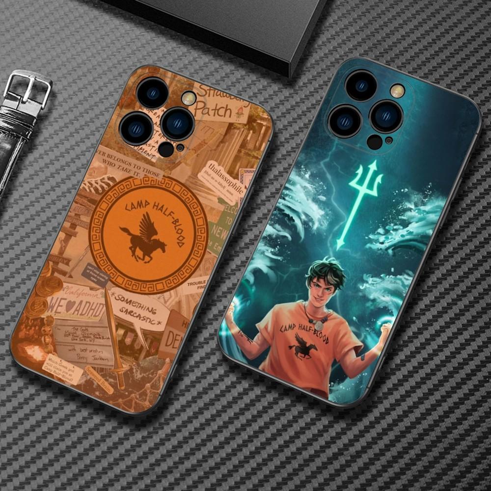 P-Percy J-Jackson Phone Case For iPhone15,14,13,12 Mini 11 Pro XR,X,XS,MAX 7,8 Plus Silicone Cover Soft Black