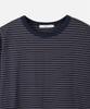 247Silijeu Usa Cotton 32S/2 Multi-Stripe T-Shirt Navy