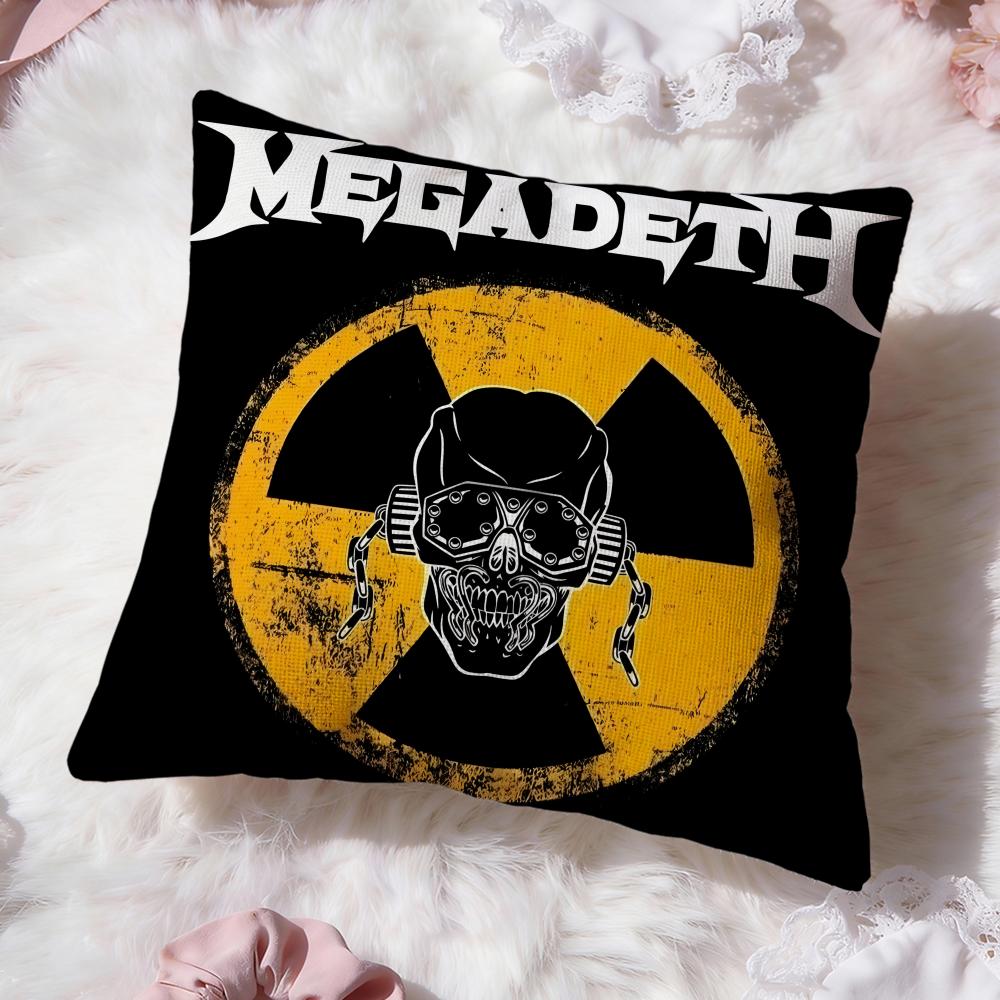 Band Megadeths Cushion Cover Premium Comfort Reversible Pillow Cove -Two in One Design for Any Room & Car Interior