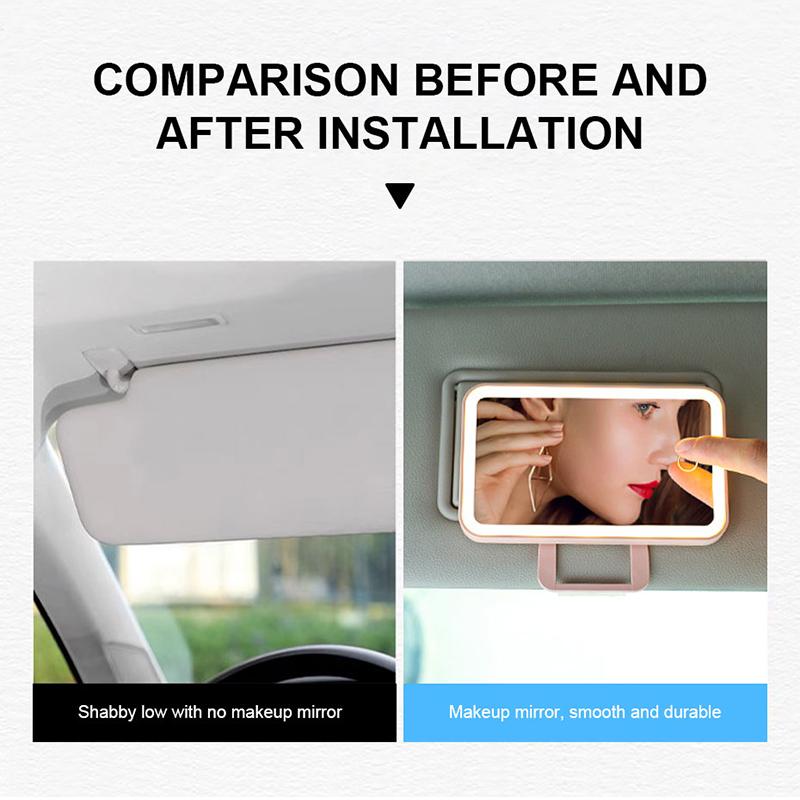 SEAMETAL Car Interior Mirror Portable Car Makeup Mirror Sun Visor HD Mirrors Car Accessories Universal