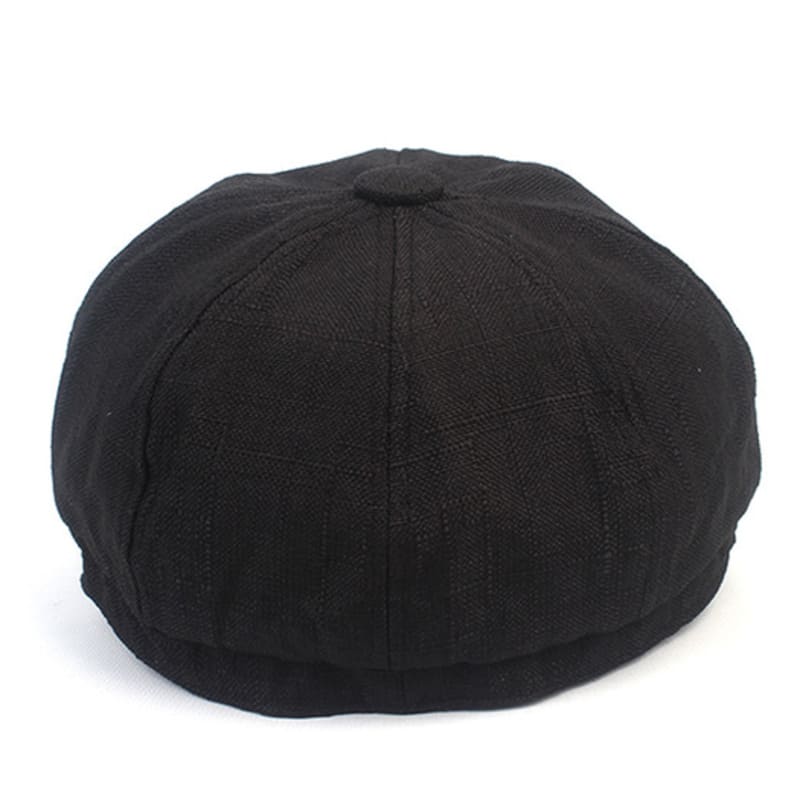 Universal Chemistry Hard Linen Black Newsboy Cap