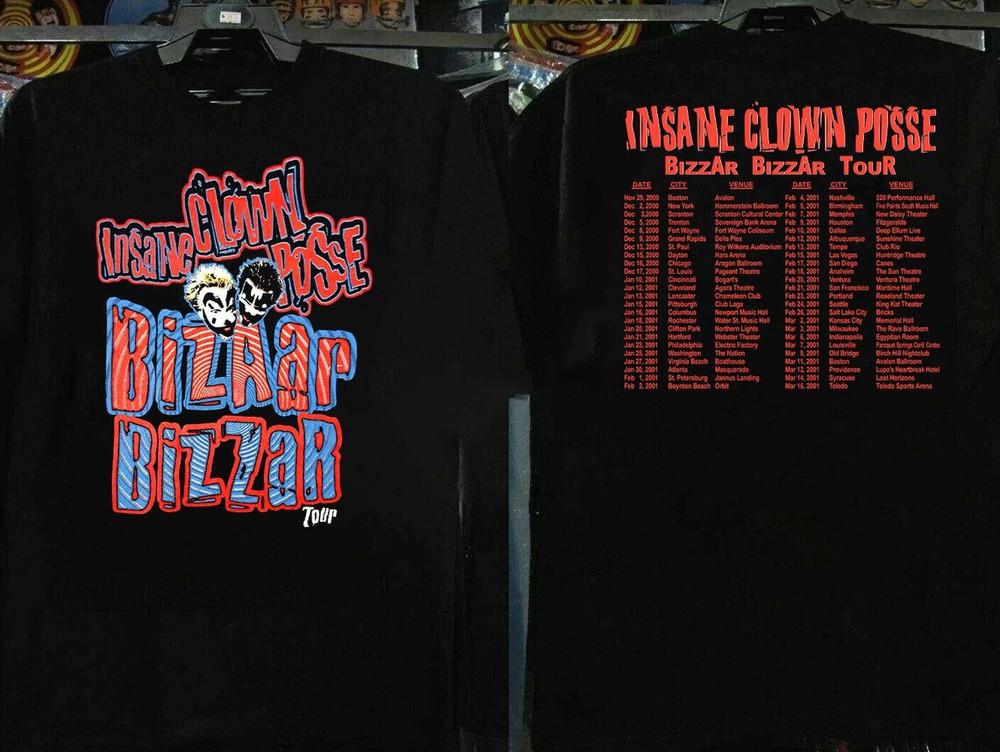 

2001 Insane Clown Posse Bizaar Bizzar Tour Футболка Полный размер S-4XL 2XL