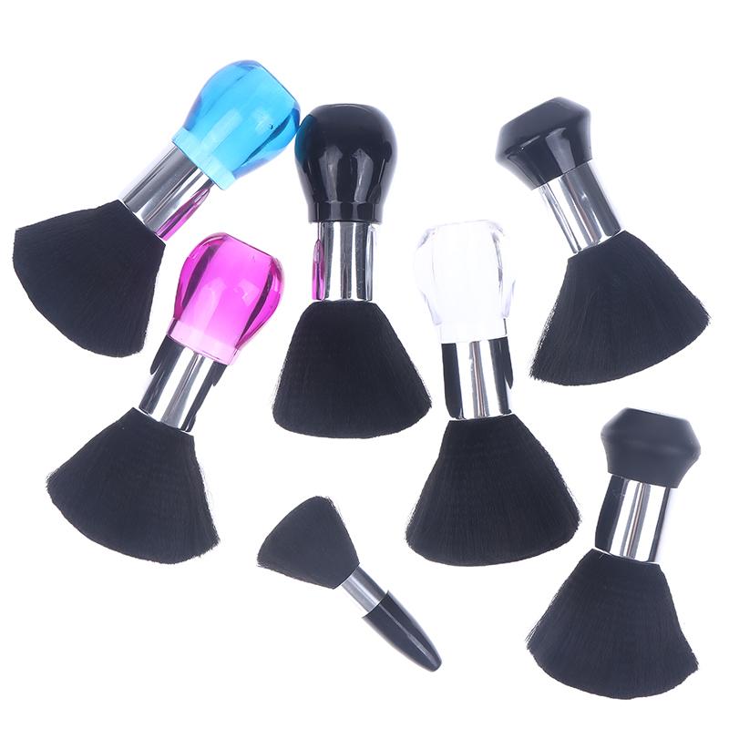 Spazzola Morbida da Parrucchiere Spazzola Nera da Parrucchiere Pulizia Capelli Collo Spolverino Viso Anello Taglio Capelli Pettine per Styling Barba