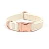 Mihaha Verstellbares Cremefarbenes Samt-Haustierhalsband und Leine mit Gravuroption