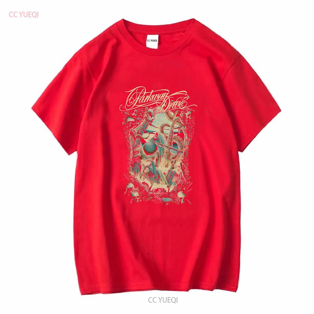 Authentiek PARKWAY DRIVE Band Kraken Schedels Logo T-shirt S M L XL 2XL NIEUW lange of korte mouwen vintage Gewassen Comfortabel