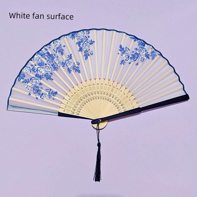 Traditional Folding Fan for Summer, Portable Folding Fan for Hanfu Dance, Qipao Show, New Chinese Style, Portable Gift Bamboo Fan