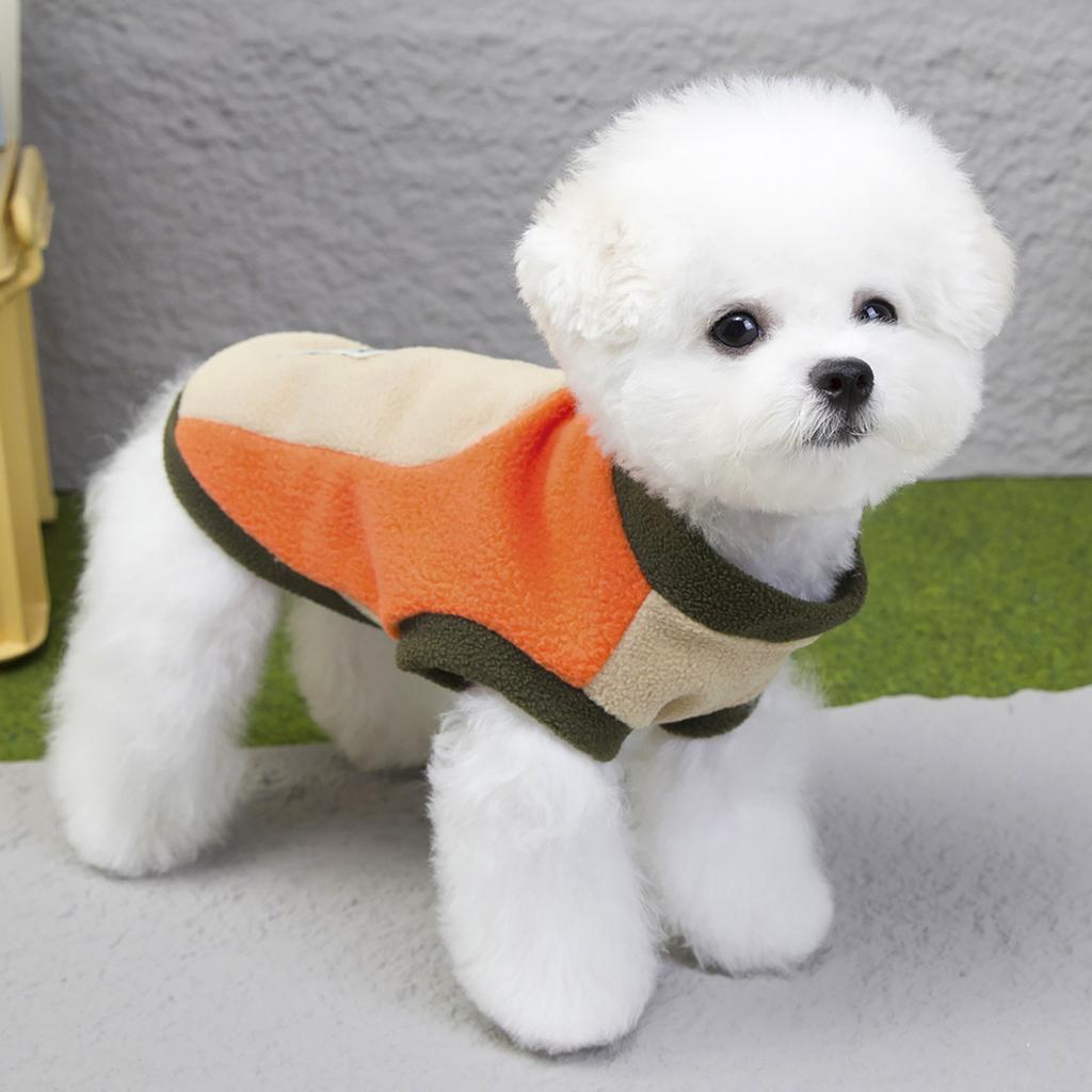 Dog clothes autumn and winter new pet clothes pet clothes autumn thickened contrasting color fleece two-legged fleece