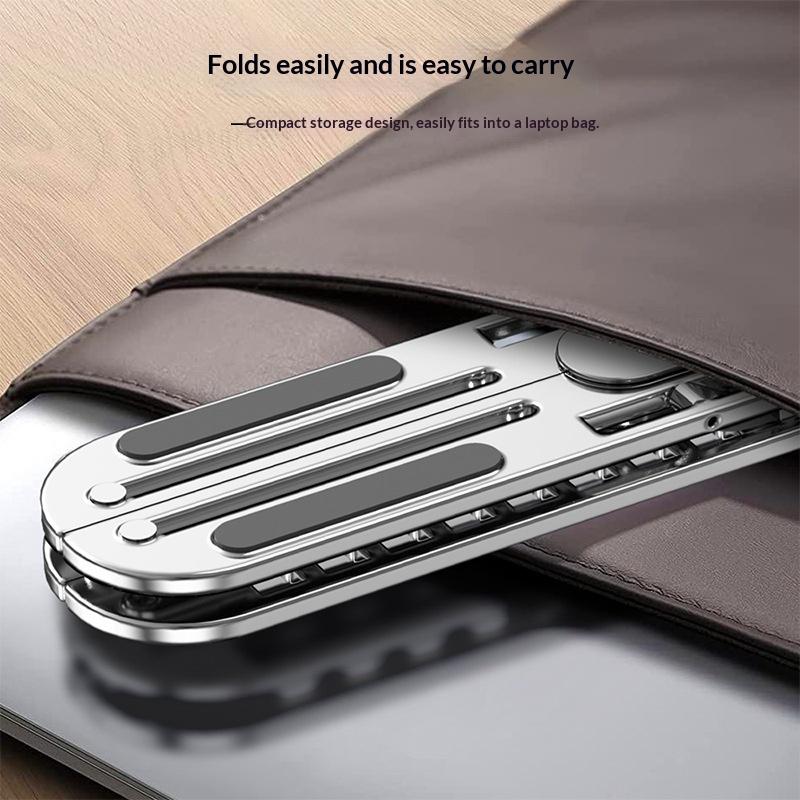 Aluminiumlegierung Laptop Ständer Verstellbar Faltbar Tragbar Für Notebook Computer Halterung Anhebbar Kühl Halter Rutschfest