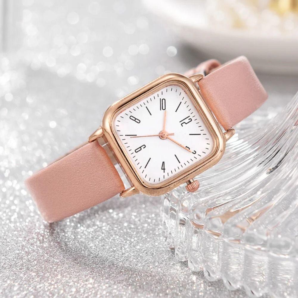 Casual Leather Strap Quartz Wristwatches Simplicity Square Quartz Watch Women's Watch  Women Gift