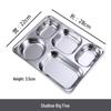 XUNIAN 304 Stainless Steel Divided Lunch Box