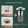 Universal Press Type Sink Drain 8CM Stainless Steel Washbasin Leak Plug Odor Proof Bouncing Core Accessory