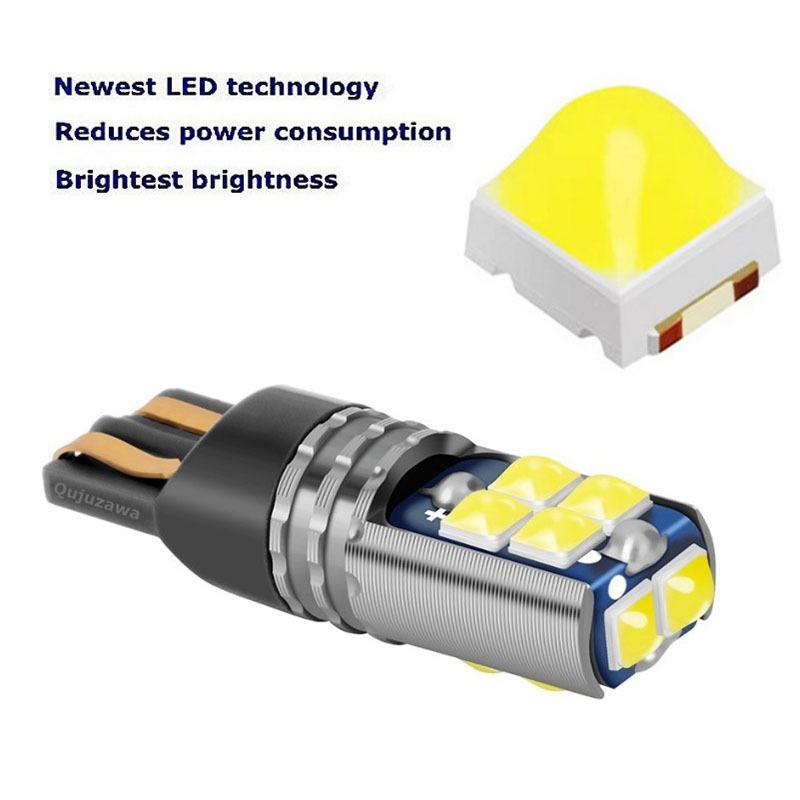 2pcs T10 W5W Super Bright Car Interior Reading Dome Light Marker Lamp 168 194 LED Auto Wedge Parking Bulbs Orange High Quality
