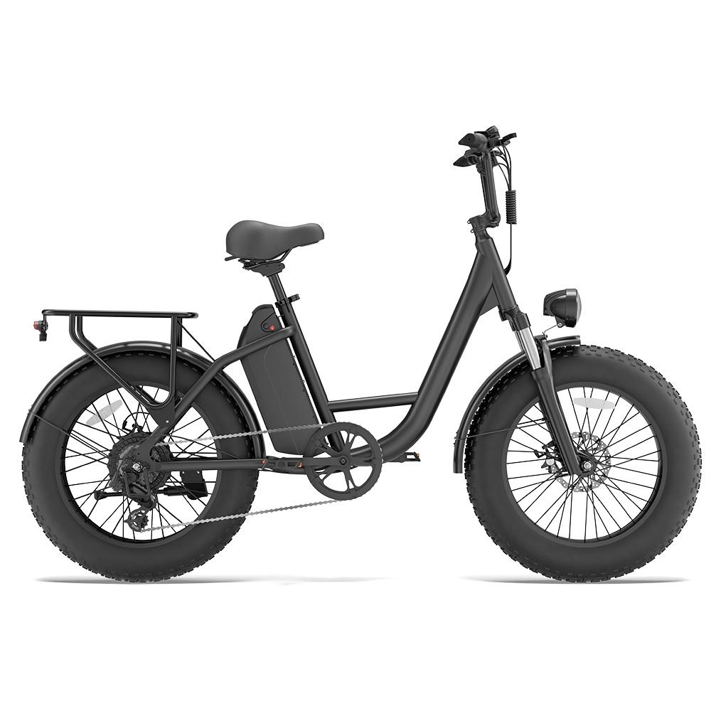 Bicicleta Eléctrica Urlife E26 Pro Motor de 750W Rueda Gruesa de 20" Plegable Bicicleta Eléctrica 7 Velocidades Frenos de Disco Doble 48V 15.6Ah Carga Máxima 120Kg