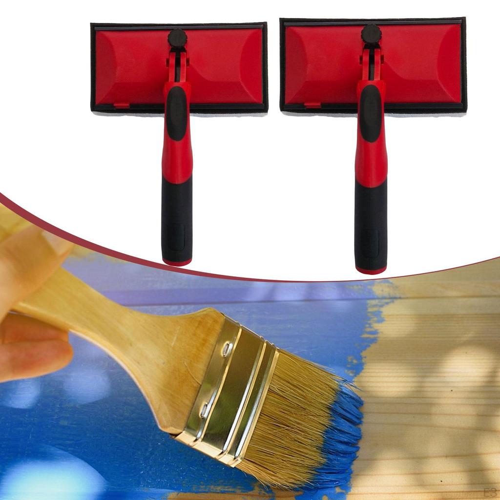 Brush Adjustable Handle for Wall Floor Painting Portable Paint Edger Wall, Panels
