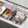 Retractable Stainless Steel Chopsticks Draining Basket & Sink Storage Rack for Kitchen & Fish Tank.