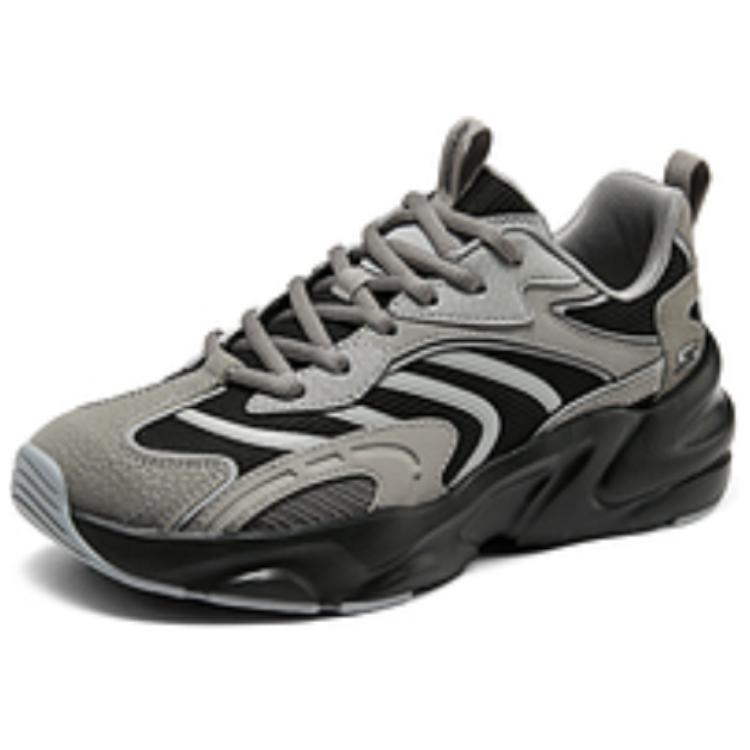 Skechers DLites Lightweight Comfortable Breathable Supportive Balance Shock Absorbing Durable Low Top Casual Running Shoes Women Sneaker 117369-GYBK