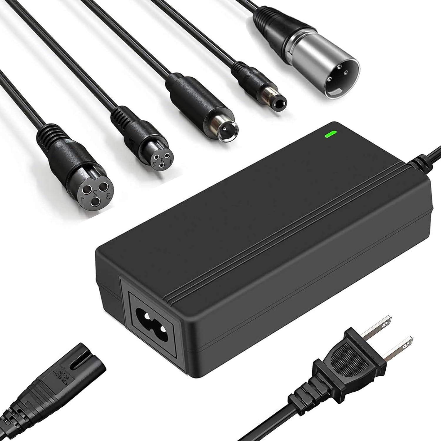 42V 2A Replacement Charger For 36V Electric Scooter Ebike Lithium Battery, 5 In 1 Scooter Charger For Gotrax, Jetson, Swagtron, Brid, Segway, Razor,