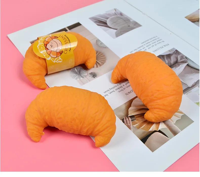 Langzaam Rijzend Realistisch Croissant Squishy Knijp Fidget Speelgoed Zachte Knijp Stressbal Stressverlichting Anti-Angst Decompressie Speelgoed
