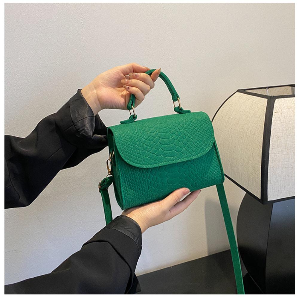 

Ladies Handbag Vintage Luxury Crossbody Underarm Bag Crocodile Embossed Felt Bag Women s Handbag Small Square Bag Messenger Bag