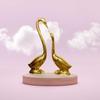 Brass Swan Pair Statue | Height-28 Cm Aprrox. | Vastu Idol for Home and Office | Zonal Placement-SW |