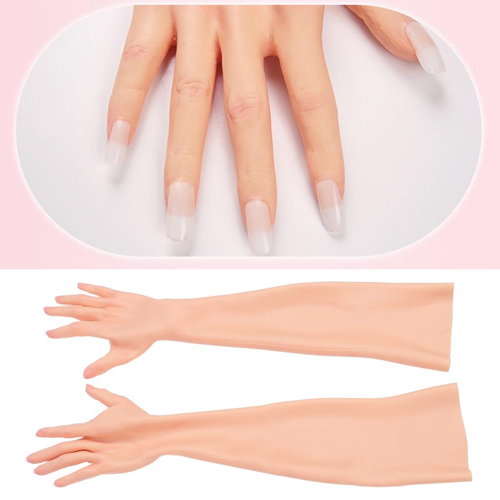 1 para silikonowych realistycznych rękawic pełnorękawowych, bardzo symulowanych, sztucznych dłoni żeńskich do protez skórnych, dla crossdresserów, cosplay
