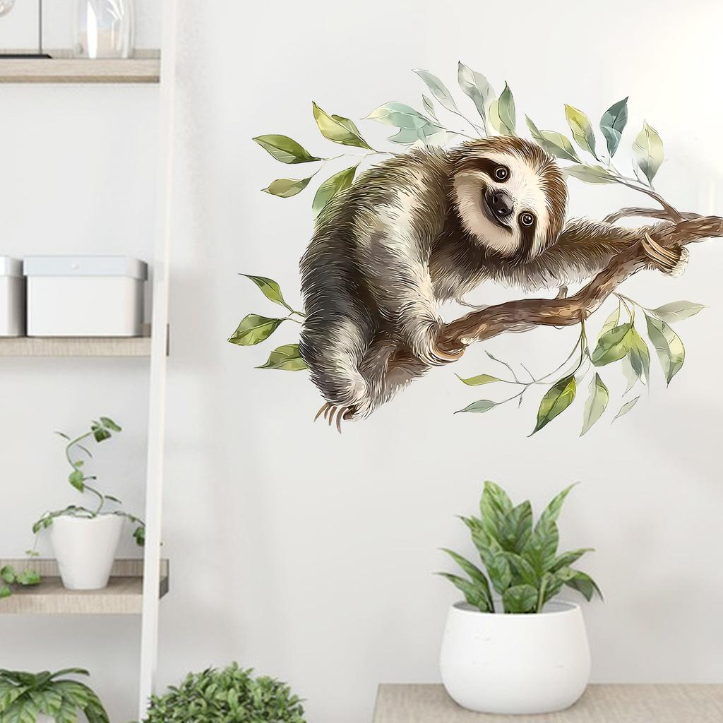 Cartoon Faultier Kletterbaum Kinderzimmer Kinderzimmer Wanddekoration Wandaufkleber