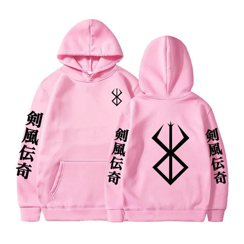 Anime Berserk Print Hoodies Guts Graphic Pullover Women's Vintage Loose Sweatshirt Fashion Autumn Winter Unisex Long Sleeve Clothing