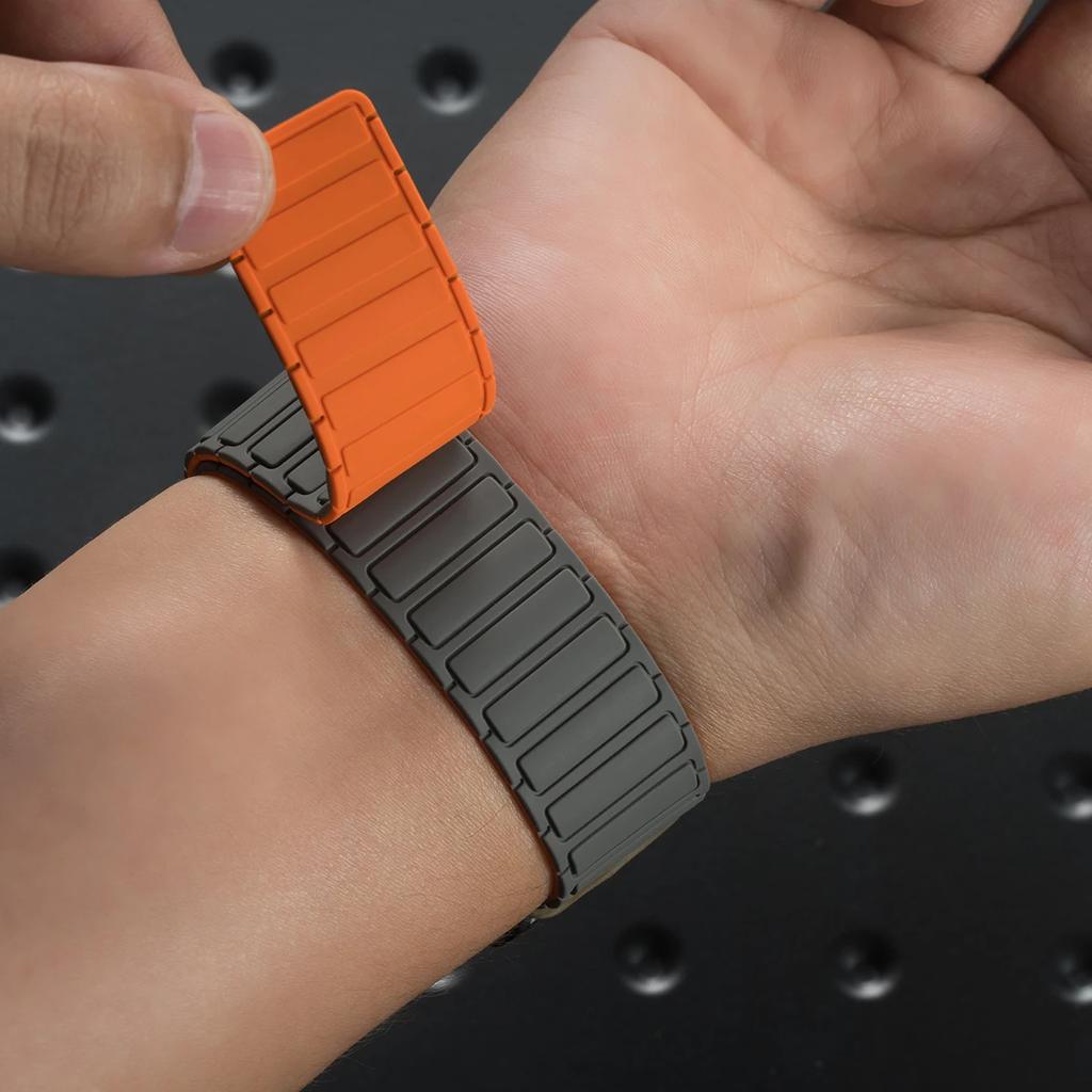 Magnetiskt loop-armband utan mellanrum för Samsung Galaxy Watch 8/8Classic Ultra 2 Silikonarmband för Samsung Galaxy Ultra 47mm Klockarmband