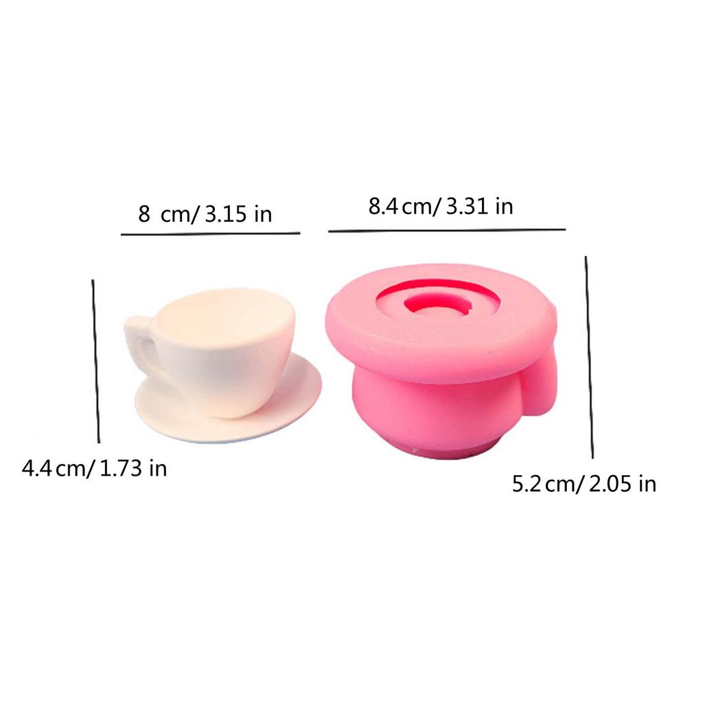 Teacup Candlestick Molds Aroma Candle Holder Silicone Molds Resins Concrete Castings Moulds for Table Decorations
