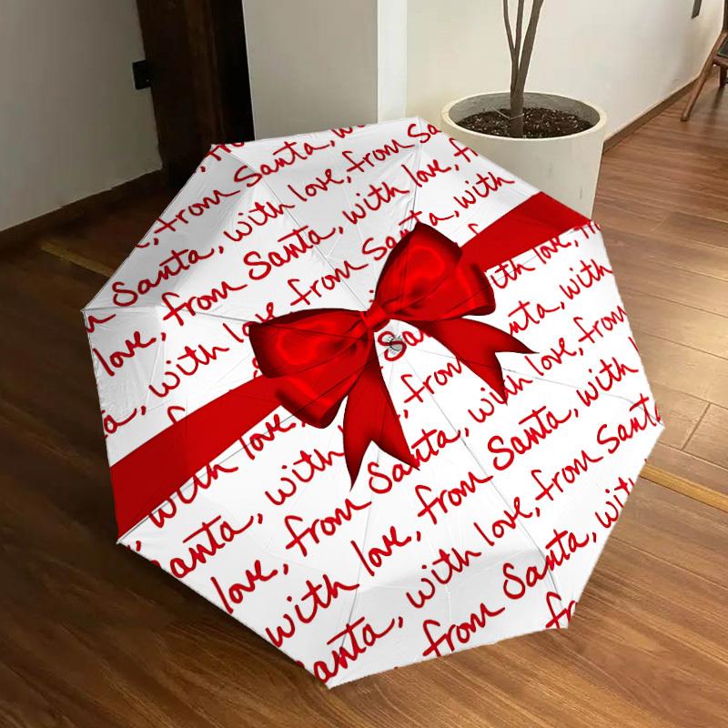 

1pc Love from Santa Automatic Open/Close Umbrella, Formal Events - Ideal Gift for Family or Friends, Outdoor Accessory yy251211132