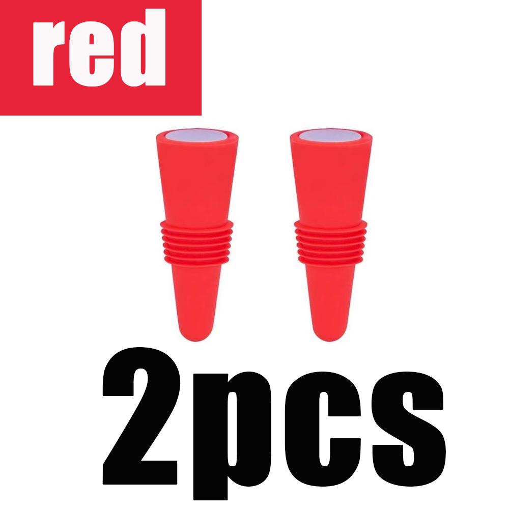 1/2 st Silikon Vinflaska Propp Återanvändbar Läckagesäker Dryck Whisky Öl Champagne Kapsyl Stängare Vinproppar Lock Barer Verktyg