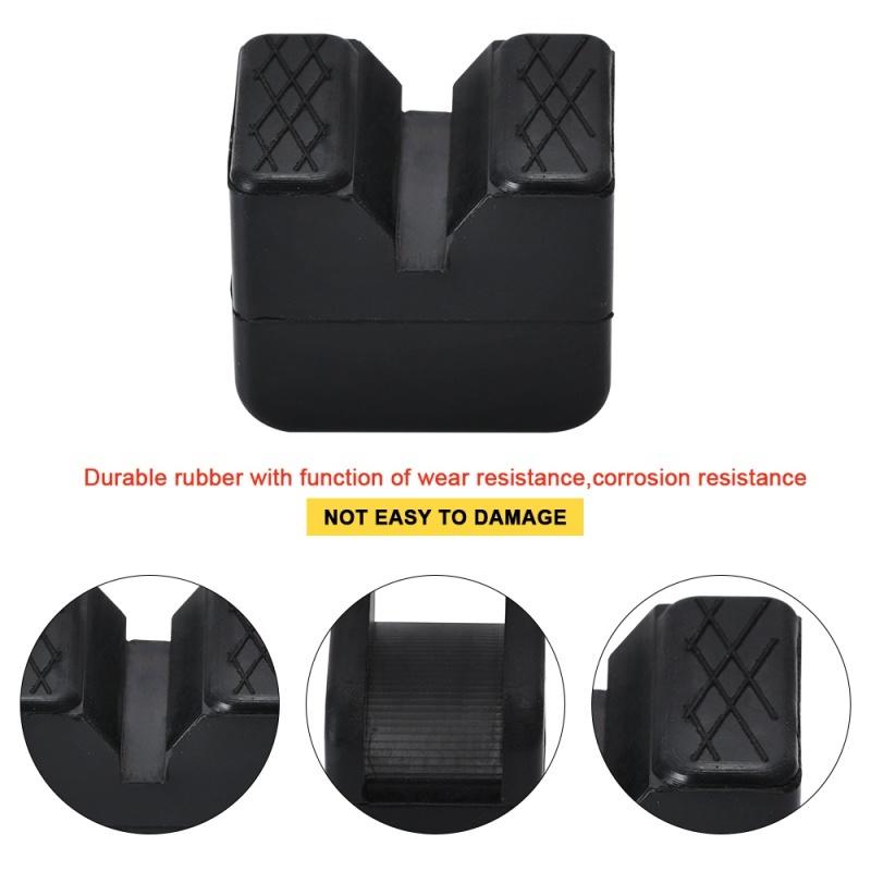 1/2PCS Rubber Jack Stand Pads Universal Slotted Guide Rail Support Shock Pad for Car Lifting Repair Maintenance Accessories