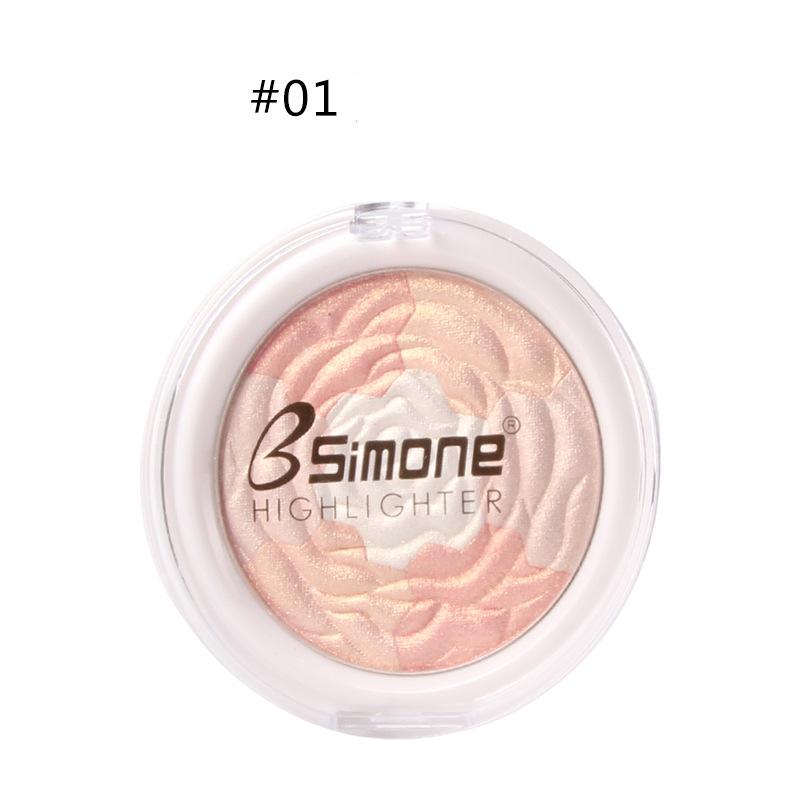 Moda culori mixte Pearl Rose Disc Highlighter Hrănire pentru piele Lumină complementară Iluminare naturală Discuri de iluminare