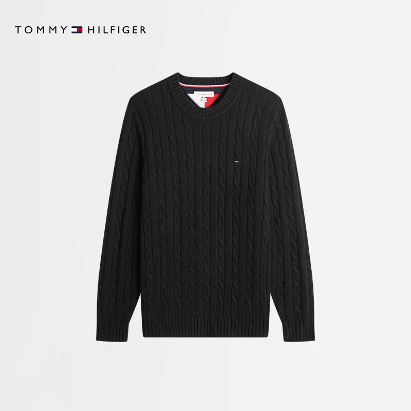 Tommy Hilfiger Men's Wool Blend Cable Knit Pullover Sweater