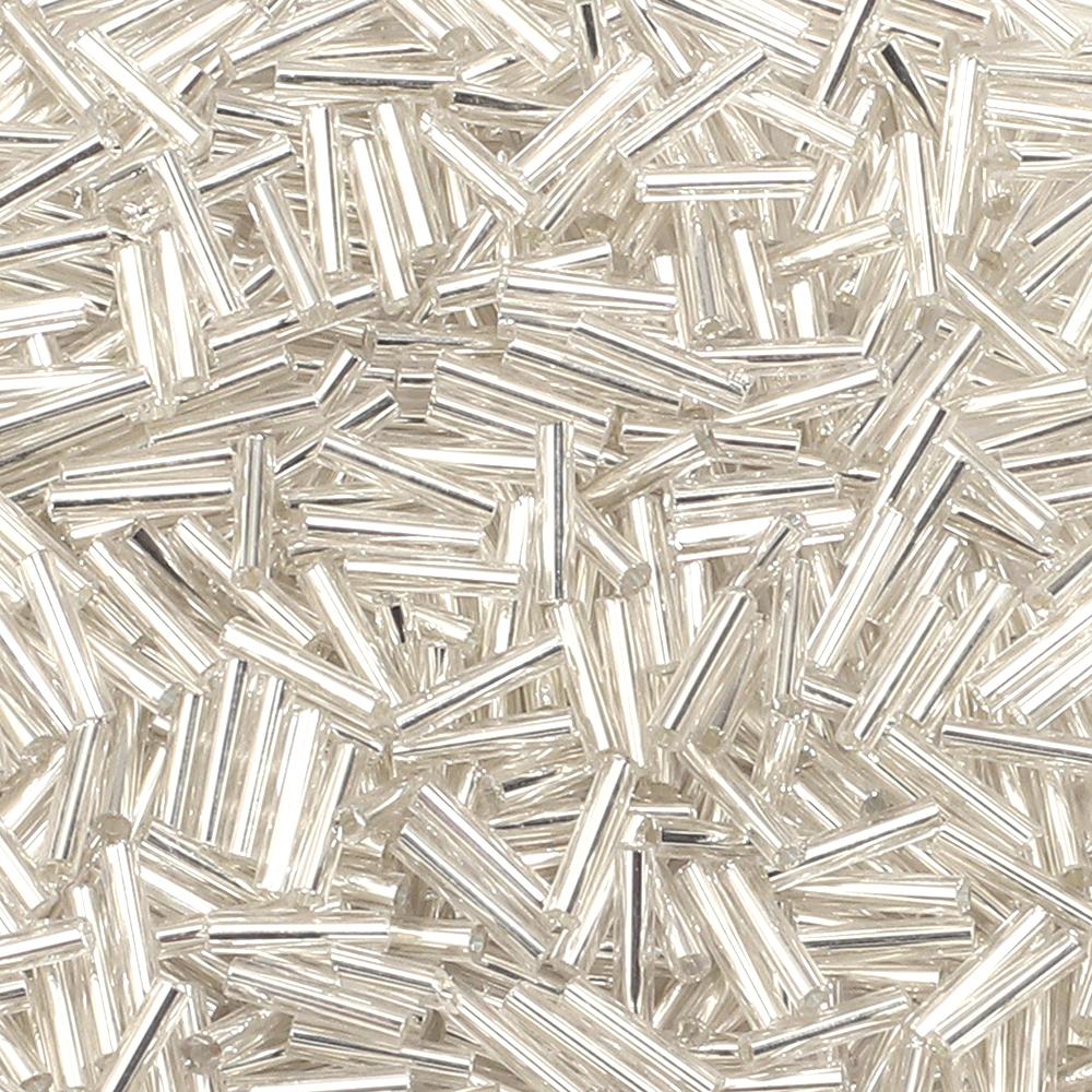 

2x9mm Czech Tubular Spiral Glass Beads Silver Colorful Lines Loose Spacer Seed Beads For DIY Jewelry Making Handmade Sewing 9x2mm 140Pcs