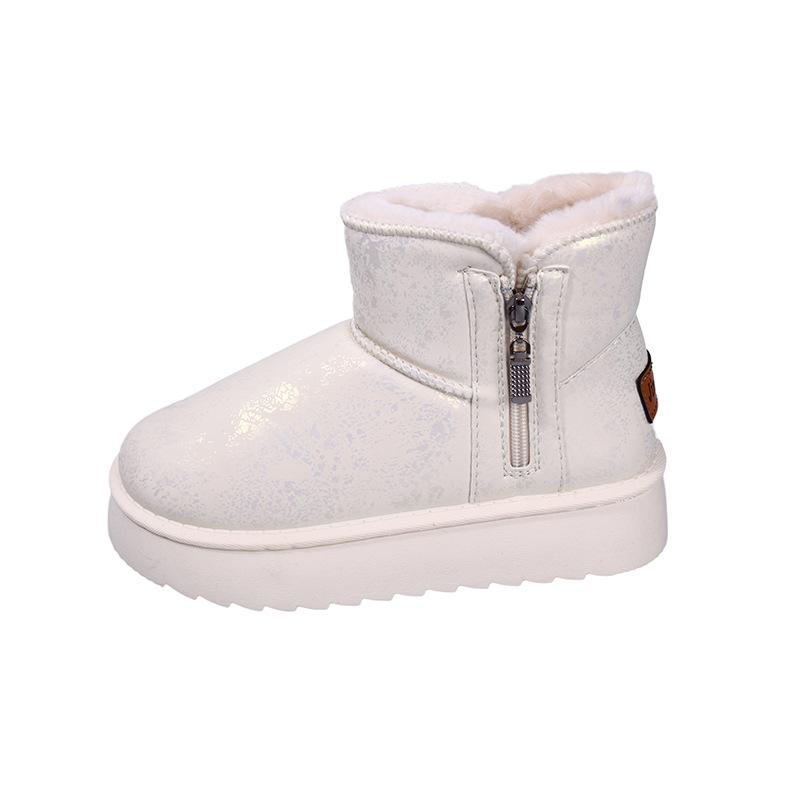 2025 Winter New Snow Boots Women's Korean Version of Round Head Retro Heightening Cotton Shoes Thick Sole Velvet Thickened Short Boots