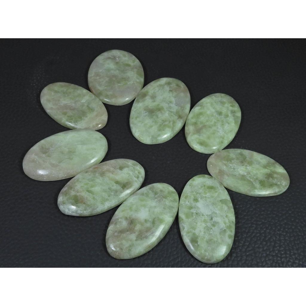 09Pcs Natural Sunstone Oval Shape Cabochon Loose Gemstone Lot 407Cts. C-2308