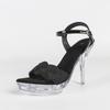 2026 New 12.5CM Square Toe Crystal Sandals, Transparent Non-slip Heels, Sexy Car Model Nightclub Party Shoes LFD-19876-A36