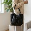 Brand Drawstring Bucket Bag Solid Color Simple Casual Crossbody Bag New Commuter Handbag With Inner Bag Women's Shoulder Bag
