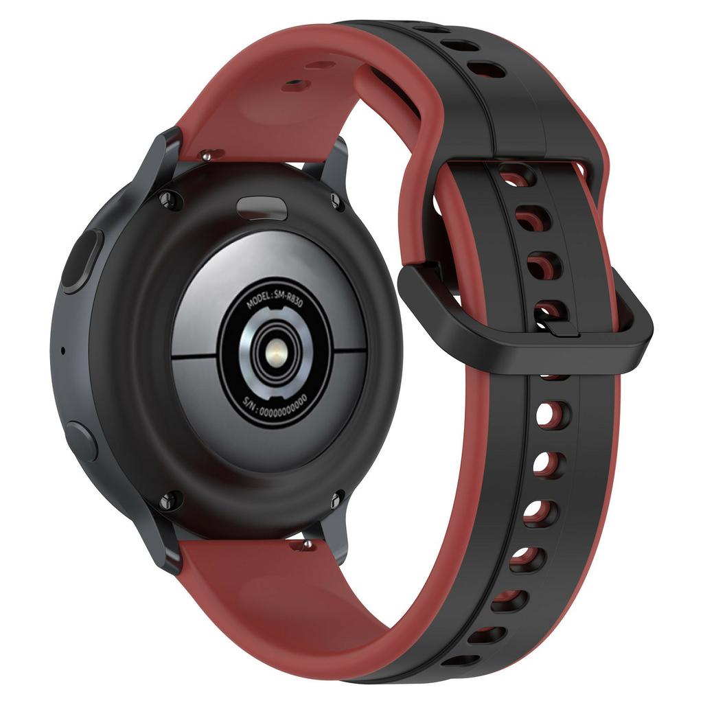 KALEBOL 20mm Silicone Watch Strap for Samsung Galaxy Watch6 Classic 47mm/43mm/Huawei Watch GT 3 Pro 43mm Dual Color Wrist Band