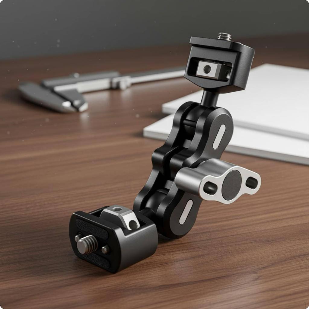 Double Ball Versatile Arm Aluminum Alloy Quick Release Adjustable for Videographers,
