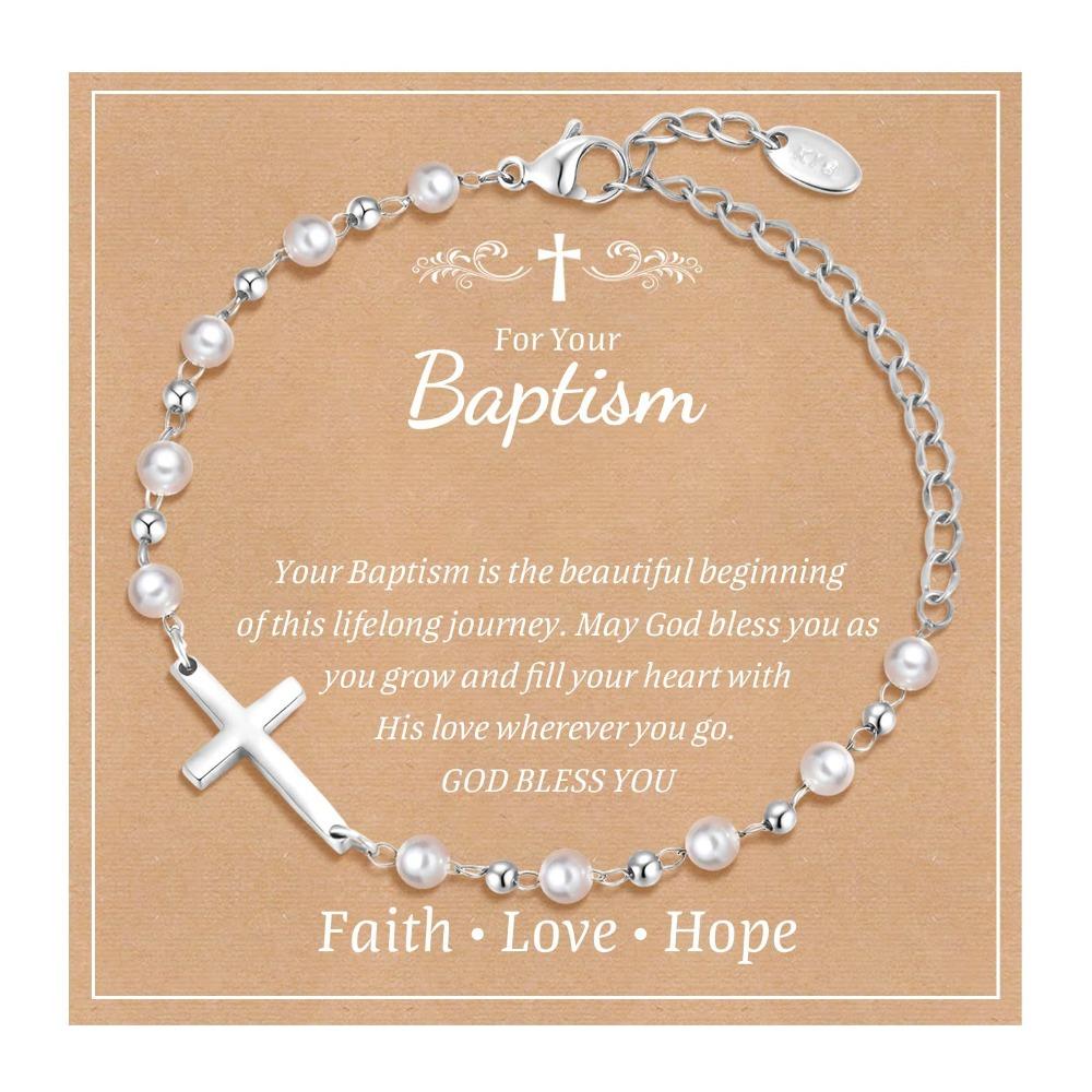 New 4mm Pearl Pearl Bracelet Elegant Chic Cross Chain Bracelet Dainty Adjustable Women s Jewelry Daily Wear