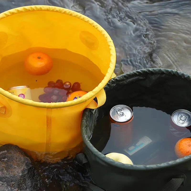

Outdoor Water Bucket Multi Functional Portable Folding Water Bucket Large Capacity Travel Camping Picnic Storage YLE2 Mixed colors